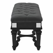 Furniture of America Viktoria Traditional Wood Tufted Bedroom Bench in Black