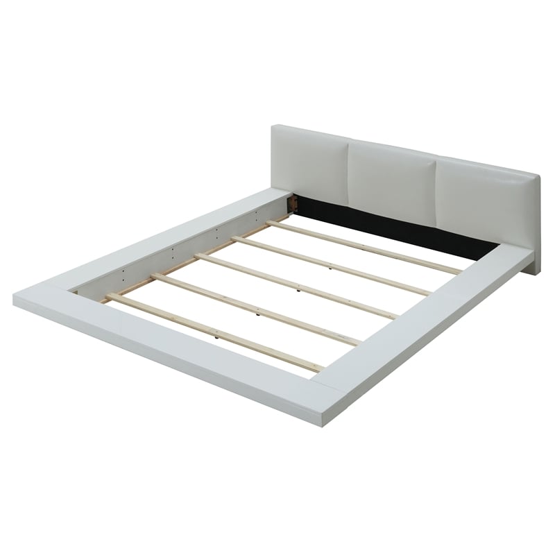 Furniture of America Krister Solid Wood California King Panel Bed in White