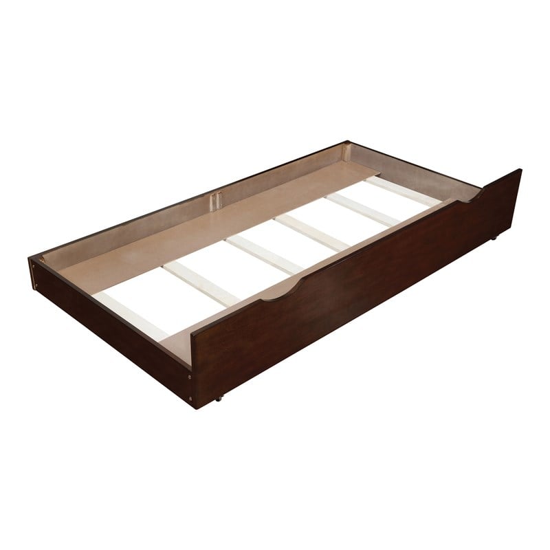 Furniture of America Gamora Solid Wood Trundle in Brown Cherry