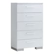 Furniture of America Krister Contemporary Wood 5-Drawer Chest in White