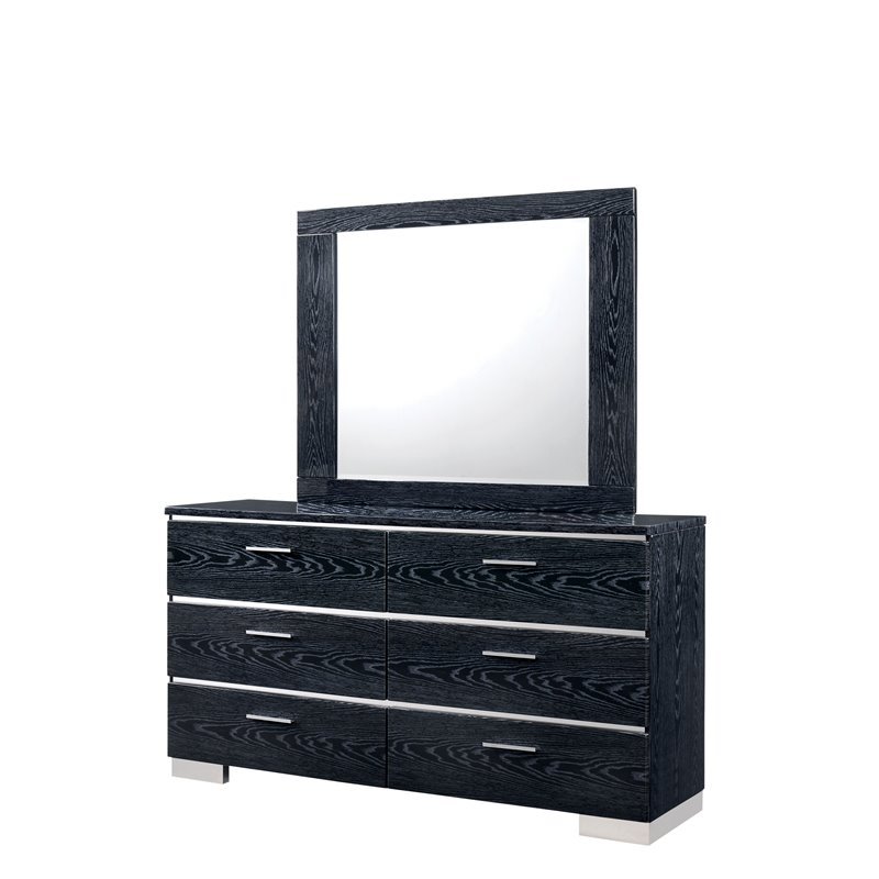 Furniture Of America Quaker Modern Wood Dresser And Mirror In