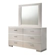 Furniture of America Quaker Contemporary Wood Dresser and Mirror in White