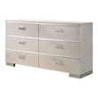 Furniture of America Quaker Contemporary Wood Dresser and Mirror in White