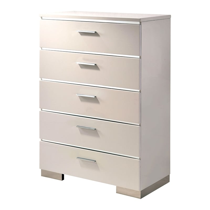 Furniture of America Quaker Contemporary Wood Chest in White