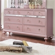 Furniture of America Appell Solid Wood 7-Drawer Dresser in Rose Gold