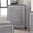 Furniture of America Hariston Contemporary Wood 5-Drawer Chest in Light Gray