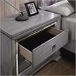 Furniture of America Hariston Solid Wood 2-Drawer Nightstand in Light Gray
