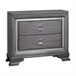 Furniture of America Hariston Solid Wood 2-Drawer Nightstand in Light Gray