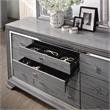 Furniture of America Hariston 2-Piece Wood Dresser and Mirror in Light Gray