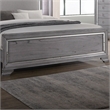 Furniture of America Hariston Wood Cal King Bed with LED Lights in Light Gray
