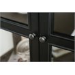 Furniture of America Mendes Transitional Wood 4-Shelf Curio Cabinet in Black