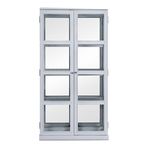 Furniture of America Mendes Transitional Wood 4-Shelf Curio Cabinet in White