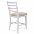 Furniture of America Mandelin Rustic Fabric Padded Pub Chair in White (Set of 2)