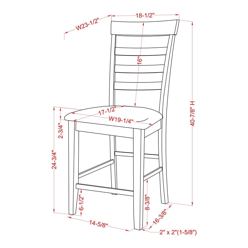 Furniture of America Mandelin Rustic Fabric Padded Pub Chair in White (Set of 2)