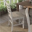 Furniture of America Mandelin Rustic Fabric Padded Pub Chair in White (Set of 2)