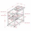 Furniture of America Kendra Contemporary Metal Bar Cart in Chrome