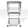 Furniture of America Kendra Contemporary Metal Bar Cart in Chrome