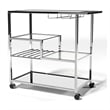 Furniture of America Kendra Contemporary Metal Bar Cart in Chrome