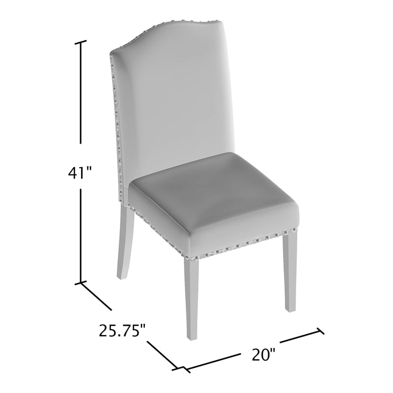 Furniture of America Diez Fabric Padded Side Chair in Natural (Set of 2)