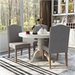 Furniture of America Diez Fabric Padded Side Chair in Natural (Set of 2)