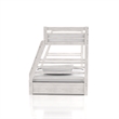 Furniture of America Tomi Wood Twin over Full Storage Bunk Bed in Brushed White