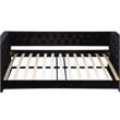 Furniture of America Marlene Contemporary Fabric Daybed with Trundle in Black