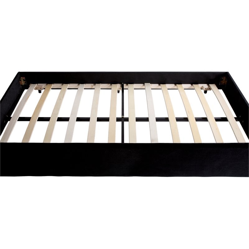 Furniture of America Marlene Contemporary Fabric Daybed with Trundle in Black