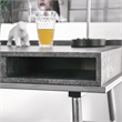 Furniture of America Jairo Industrial Metal 2-Shelf Desk with USB in Silver