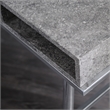 Furniture of America Jairo Industrial Metal 2-Shelf Desk with USB in Silver