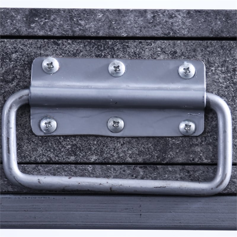 Furniture of America Jairo Industrial Metal 2-Shelf Desk with USB in Silver