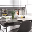Furniture of America Jairo Industrial Metal 2-Shelf Desk with USB in Silver