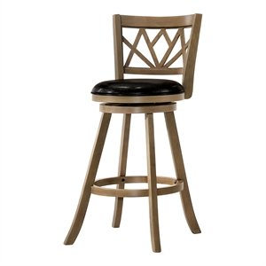 Furniture of America Vergara Wood 29-Inch Swivel Bar Stool in Maple