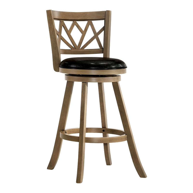 Furniture of America Vergara Wood 29-Inch Swivel Bar Stool in Maple
