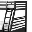 Furniture of America Tomi Wood Twin over Full Storage Bunk Bed in Black