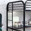 Furniture of America Kandice Metal Twin over Workstation Bunk Bed in Black
