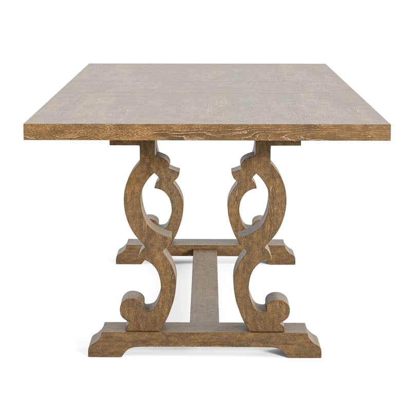 Furniture of America Aggate Solid Wood Dining Table in Rustic Natural Tone