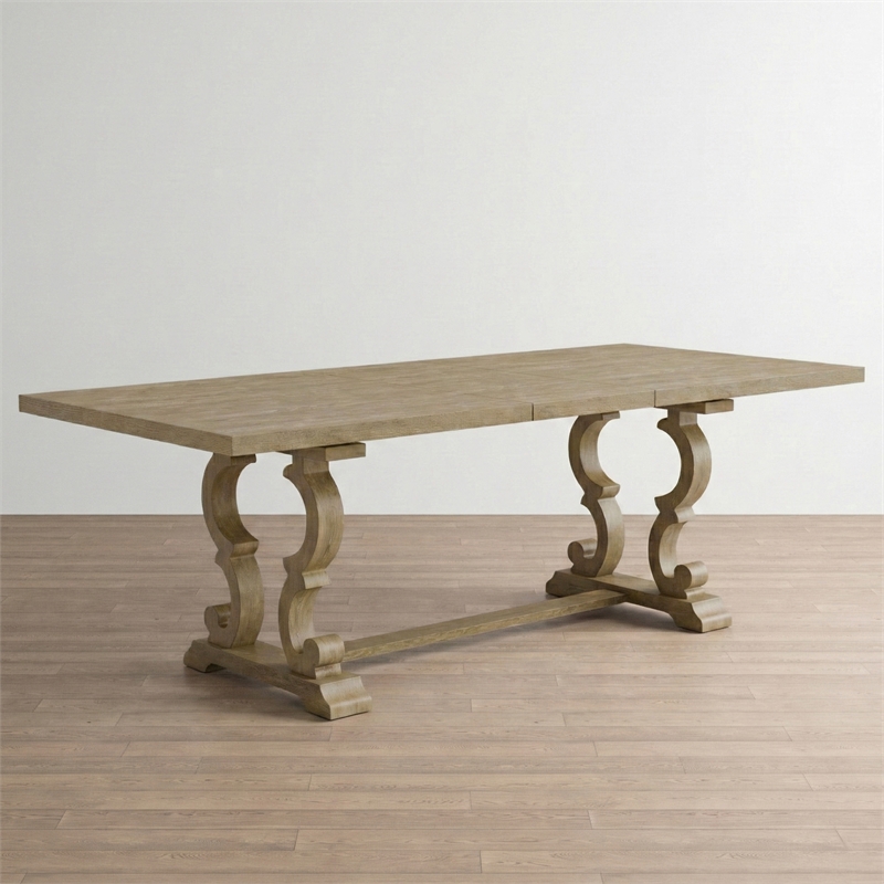 Furniture of America Aggate Solid Wood Dining Table in Rustic Natural Tone