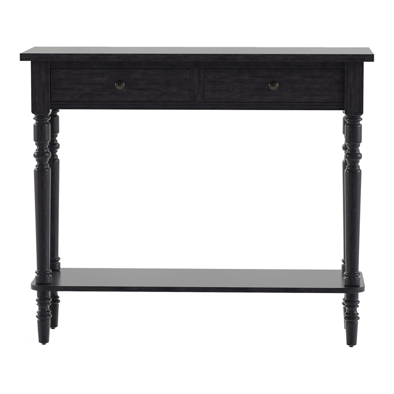 Furniture of America Humphry Transitional Wood 2-Drawer Writing Desk in Gray