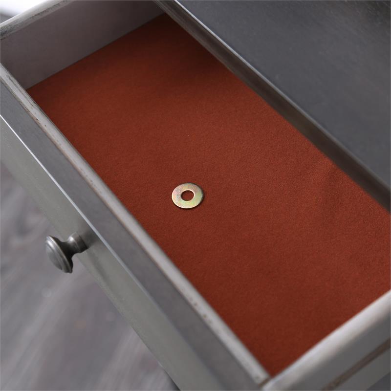 Furniture of America Humphry Transitional Wood 2-Drawer Writing Desk in Gray