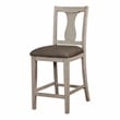 Furniture of America Abram II 5-piece Wood Counter Dining Set in Antique White