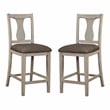 Furniture of America Abram II 5-piece Wood Counter Dining Set in Antique White
