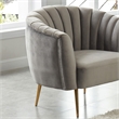Furniture of America Darque Fabric Upholstered Accent Chair in Gray
