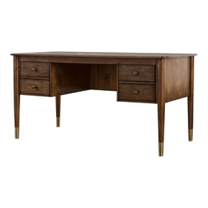 Furniture of America Jennay Wood 4-Drawer Writing Desk in Antique Oak