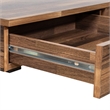 Furniture of America Riley Wood 3-Drawer Writing Desk with USB in Oak and Black