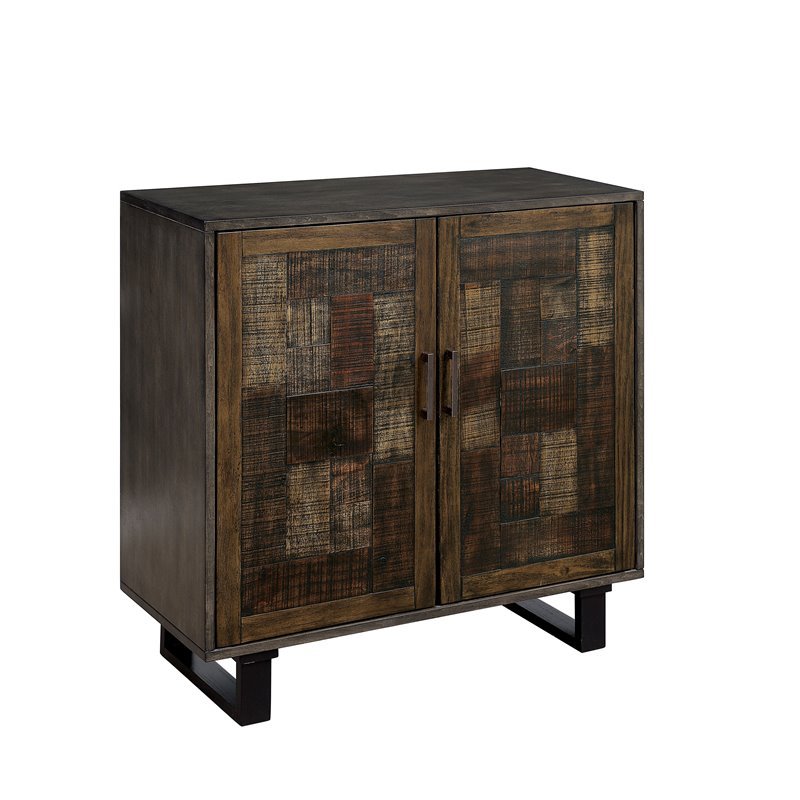 Furniture Of America Bunson Transitional Hallway Cabinet In Oak