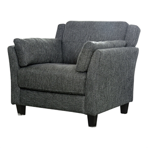 furniture of america rayshun contemporary fabric accent chair in gray