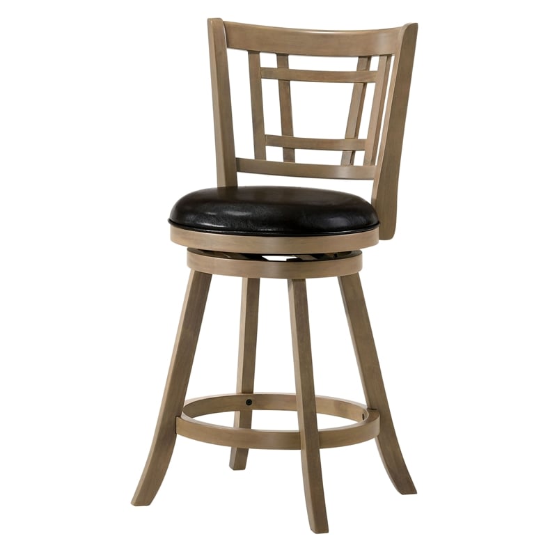 Swivel Bar Stool In Maple Cymax, 24 Inch Wood Bar Stools With Back