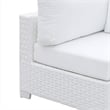 Furniture of America Arthur Contemporary Rattan Patio Corner Chair in White