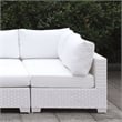 Furniture of America Arthur Contemporary Rattan Patio Corner Chair in White