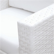 Furniture of America Arthur Contemporary Rattan Patio Corner Chair in White
